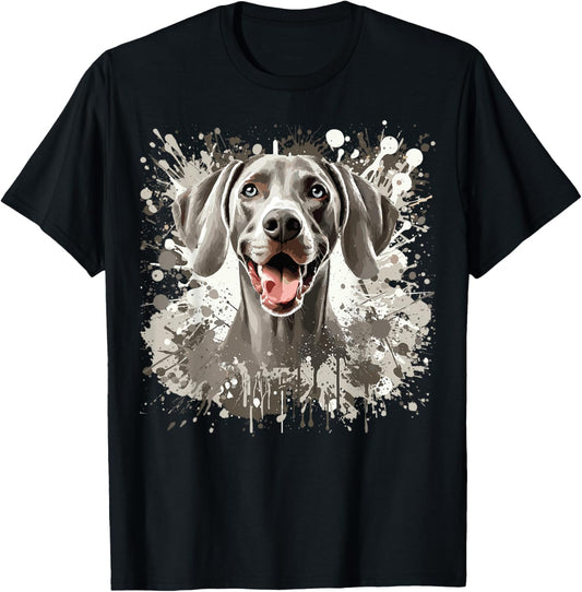 Weimaraner Splatter Art, Weimaraner Dog, Weimaraner T-Shirt