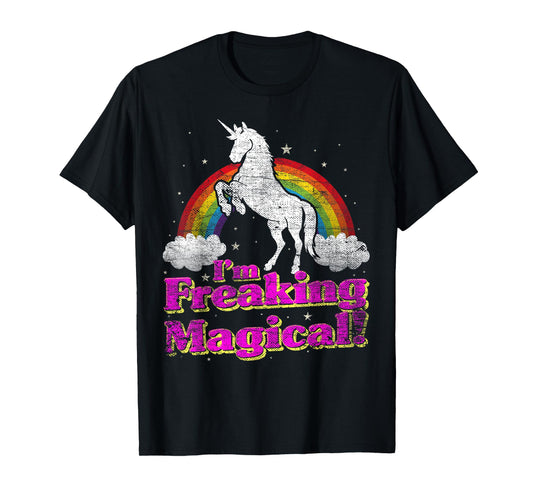 Vintage 70s 80s or 90s, Im Freaking Magical Unicorn Graphic T-Shirt