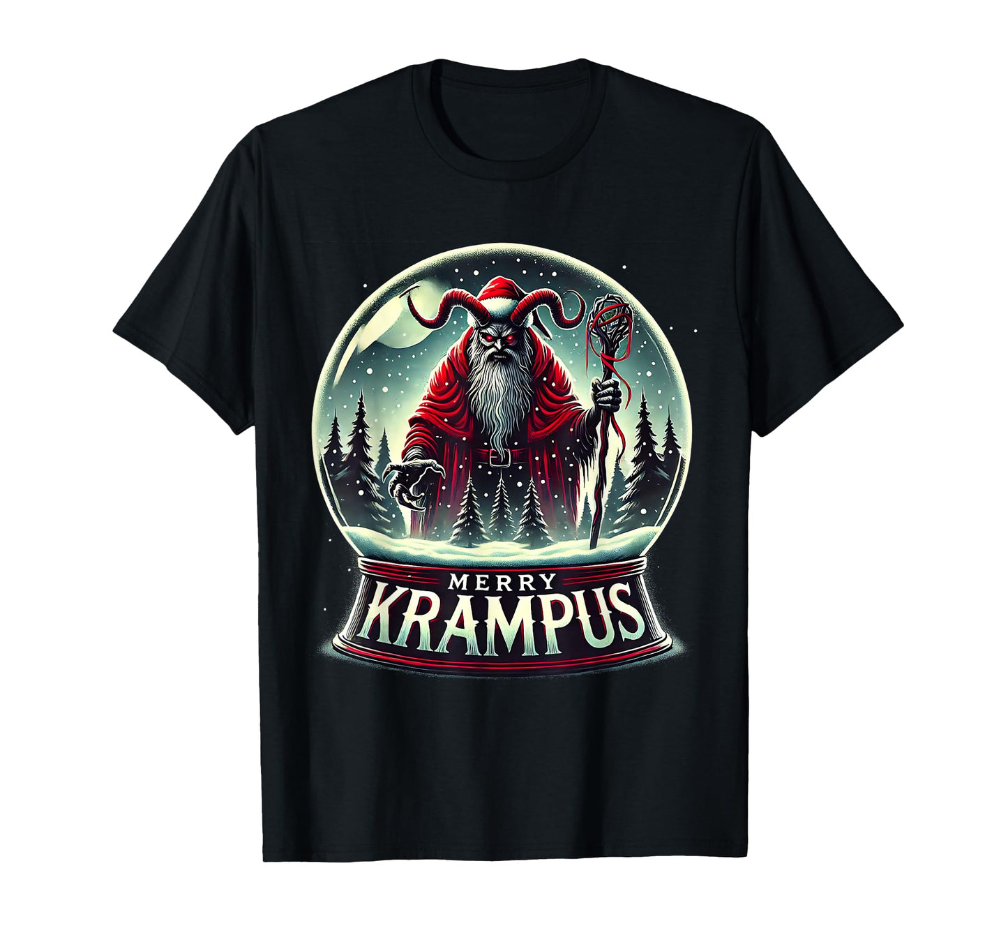 Krampus Is Coming To Town Horror Merry Krampus Christmas T-Shirt