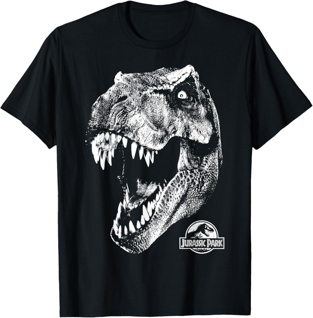 Jurassic Park T-Rex White Head Roaring T-Shirt