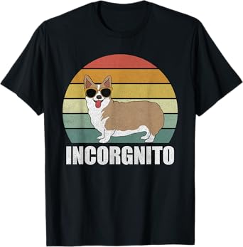 Retro Incorgnito Shirt Funny Corgi Lover Gifts Vintage Corgi T-Shirt