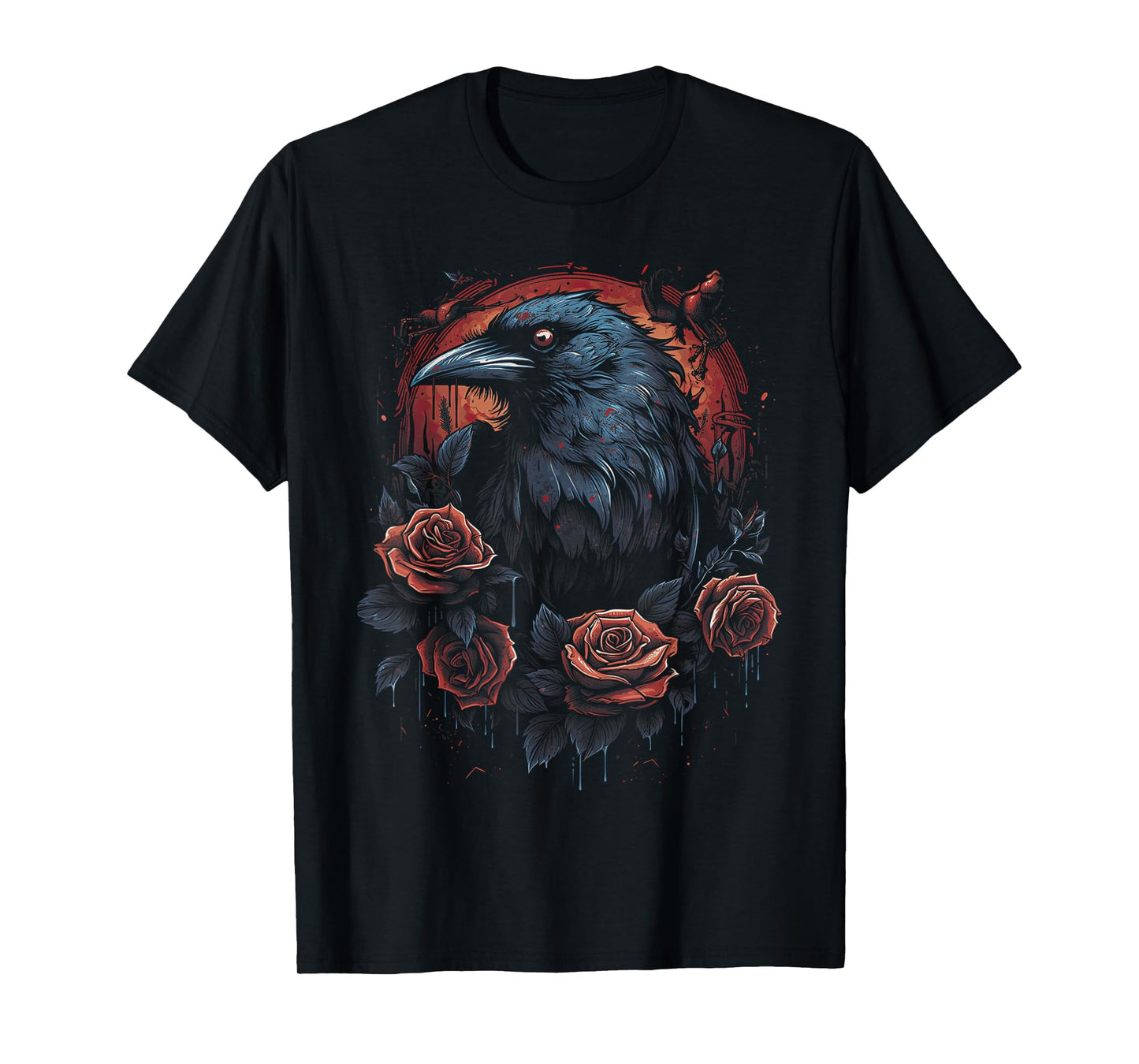 Crow Bird Dark Mystic Nordic Raven Black Gothic Occult Viking Witchcraft T-Shirt