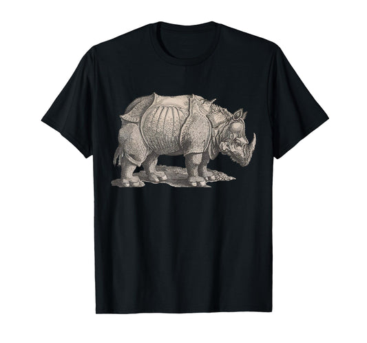 Rhinoceros by Albrecht Durer Famous Rhino Woodcut print Tee