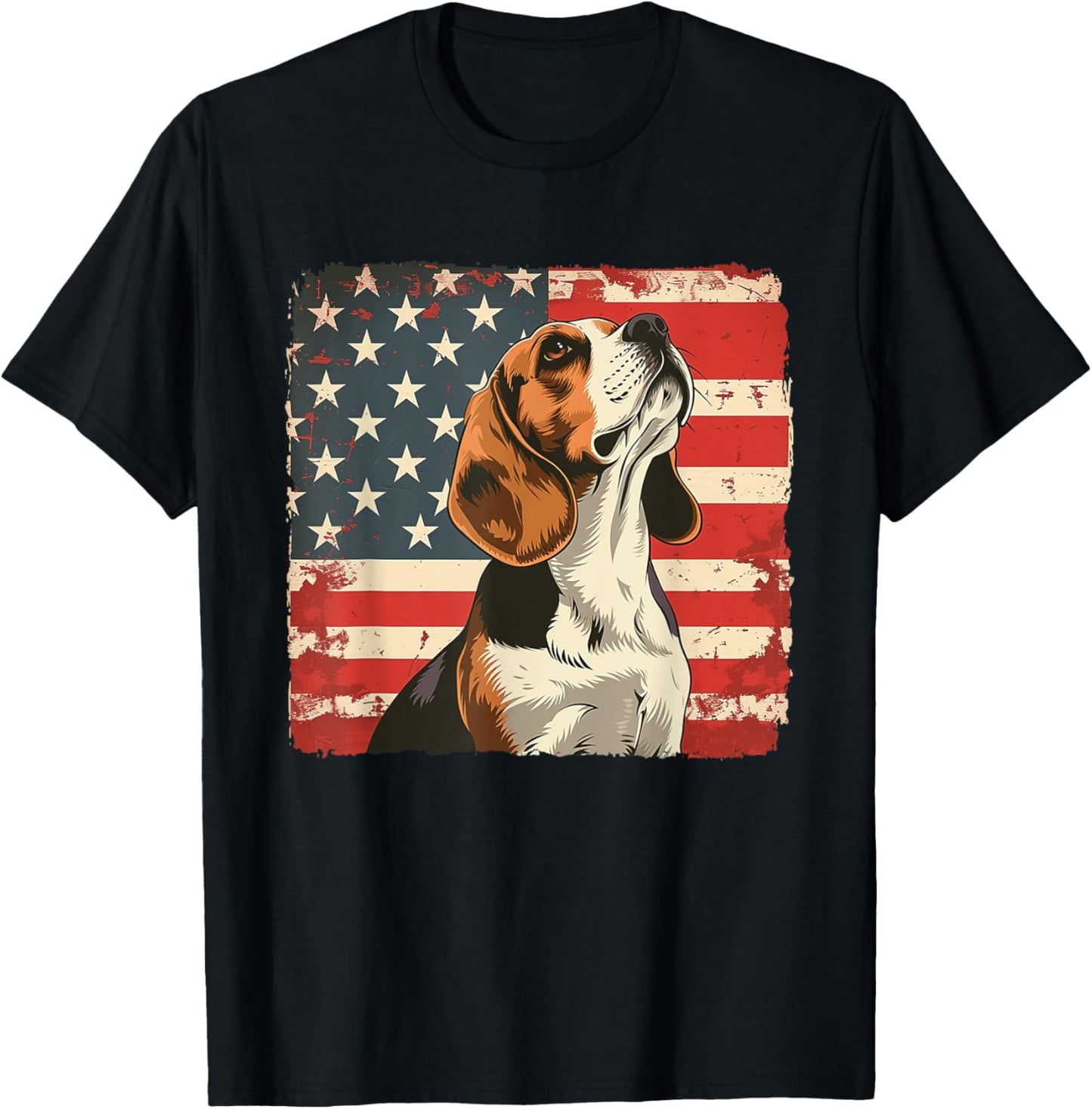 Beagle Dog American Patriot Independence Day Women Men Kids T-shirt