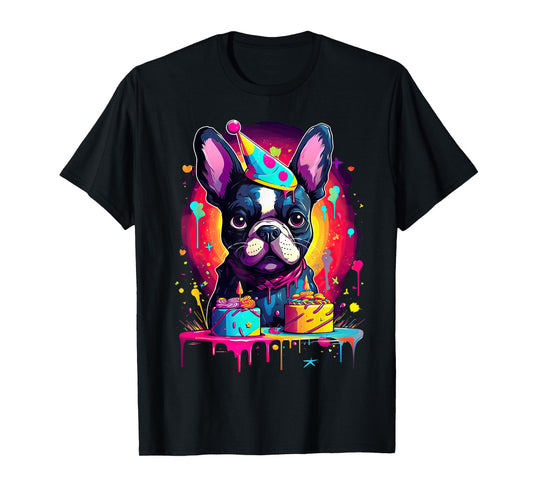 French Bulldog Dog Birthday Party Themed Mens Women T-Shirt