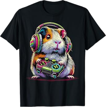 Guinea Pig Funny Video Games Guinea Pig T-Shirt