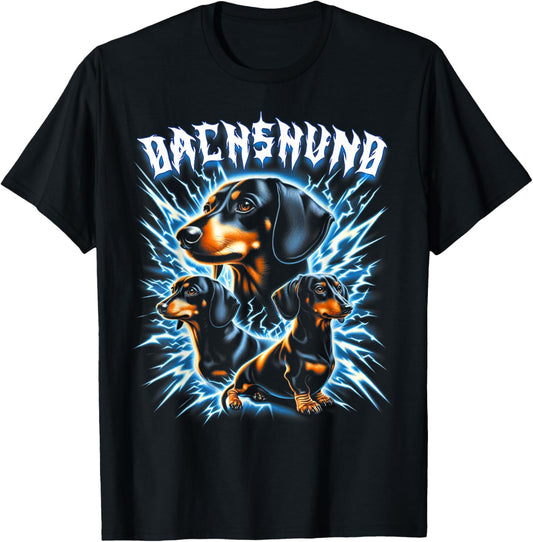 Dachshund Heavy Metal Weiner Weenie Dog Lover Rock And Roll T-Shirt