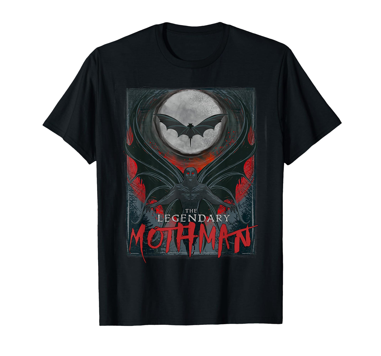 mothman legend, cryptozoology, cryptids mens fun cult movie T-Shirt