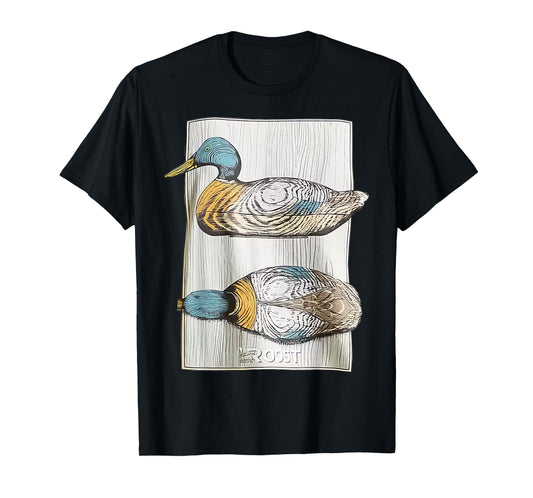 Halloween In Night Roost Waterfowl Two Duck Decoys Multicolor Cartoon Classic Unisex-Adults T-Shirt