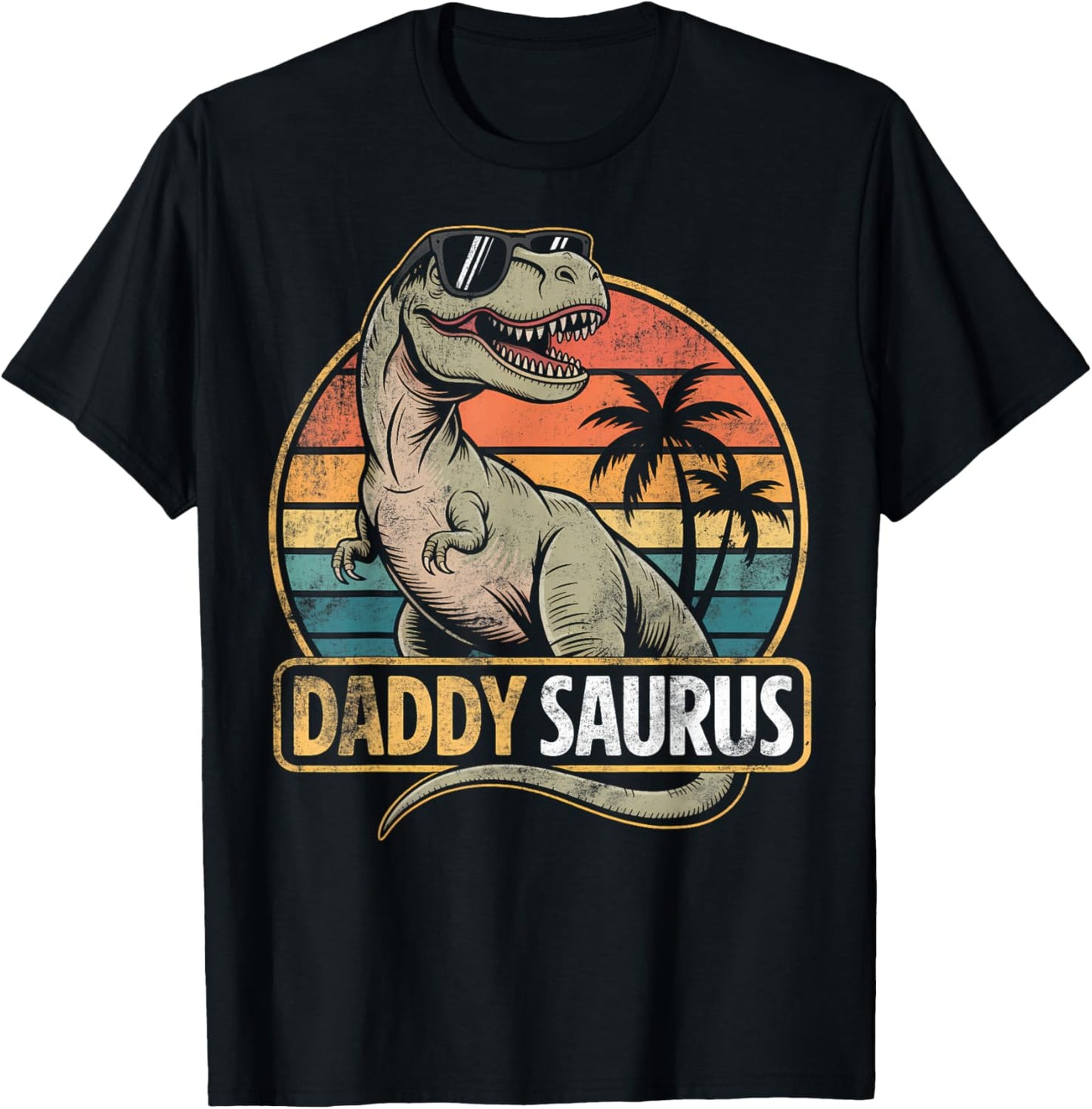 Daddy Saurus T Rex Dad Dinosaur Funny Father Family Matching T-Shirt