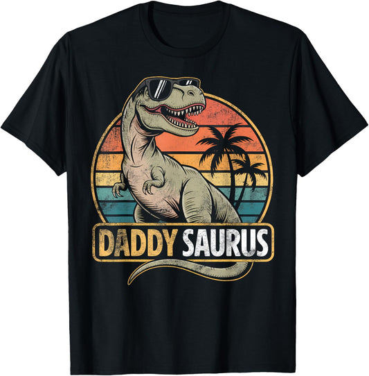 Daddy Saurus T Rex Dad Dinosaur Funny Father Family Matching T-Shirt