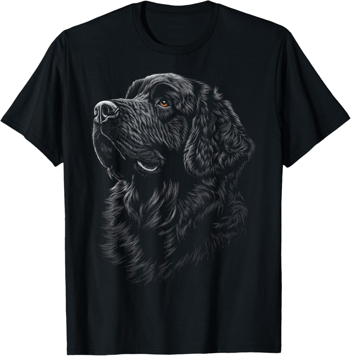 Newfoundland Dog Motif Pet Illustration Newfoundland T-Shirt