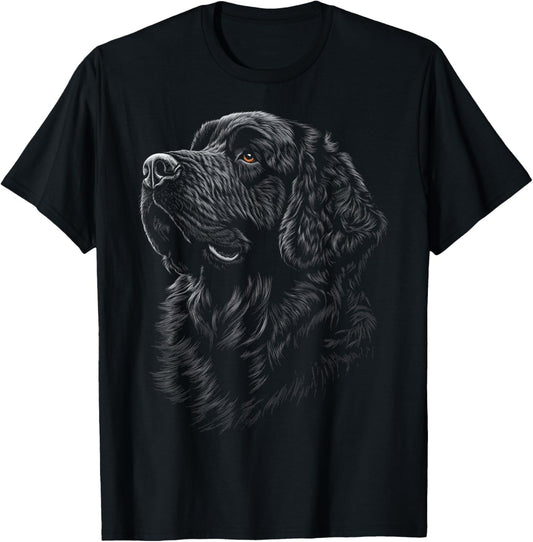 Newfoundland Dog Motif Pet Illustration Newfoundland T-Shirt