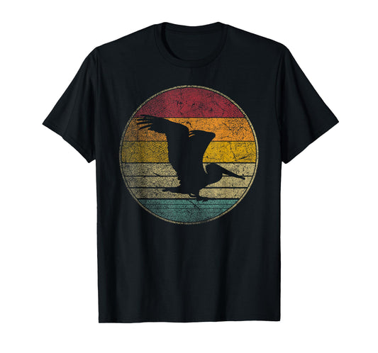 Pelican Bird Shirt Sun Retro Vintage 80s Gift Beach Tropical T-Shirt