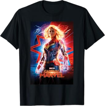 Marvel Captain Marvel Suited Up Poster T-Shirt