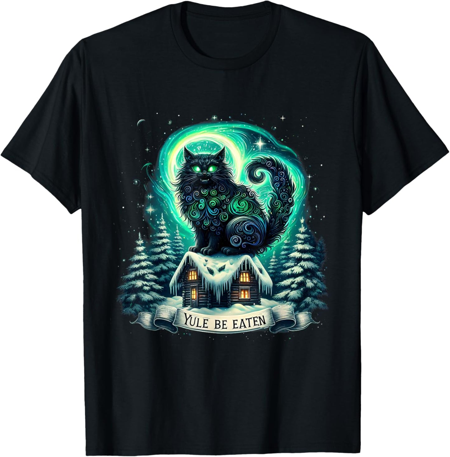 Yule Christmas Cat Jolakotturinn Icelandic Yule Be Eaten T-Shirt