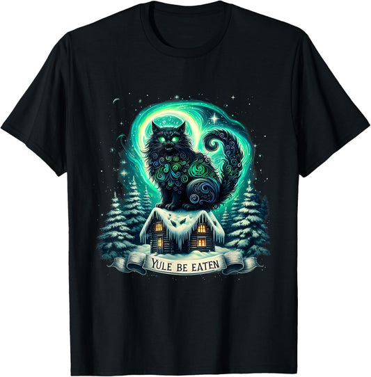 Yule Christmas Cat Jolakotturinn Icelandic Yule Be Eaten T-Shirt