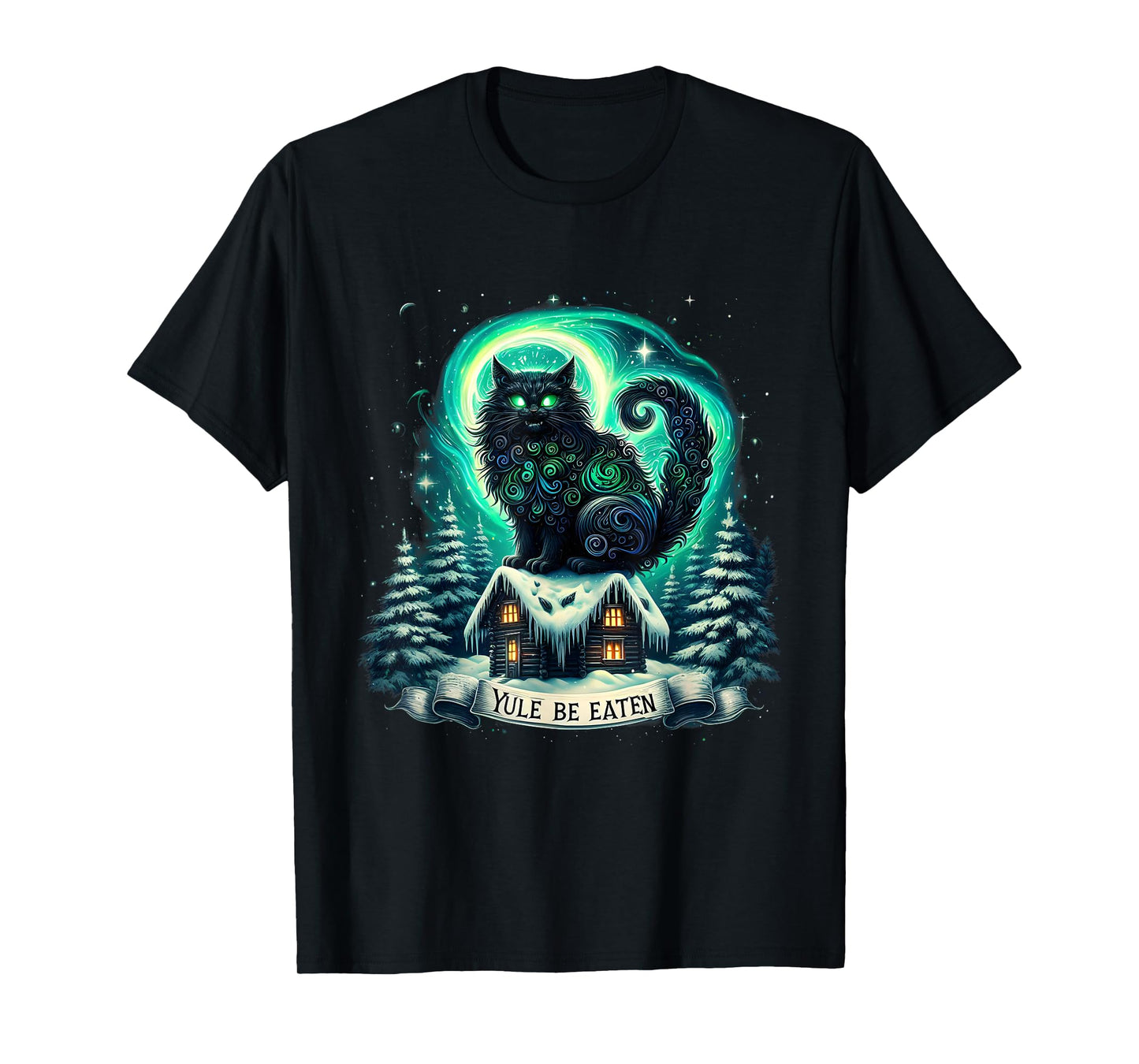 Yule Christmas Cat Jolakotturinn Icelandic Yule Be Eaten T-Shirt