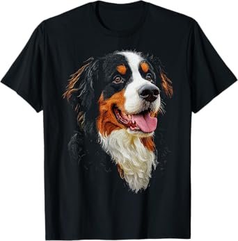 Bernese Mountain Dog Motif Pet Art Bernese Mountain Men Women Kids T-Shirt