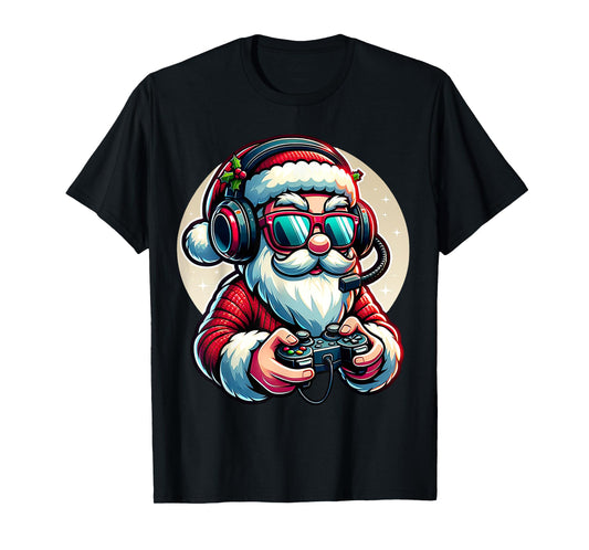 Christmas Gamer Boys Video Game Santa Xmas T-Shirt