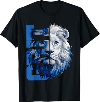 Classic Lion Name Styles 8s0 90s Retro Lions Name Distressed T-Shirt