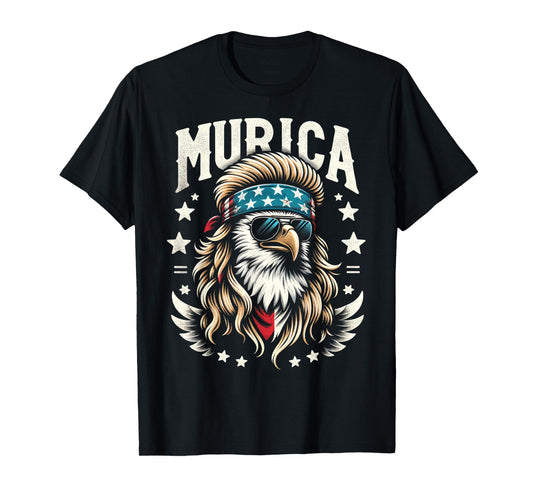 4th of July Patriotic Funny Eagle July 4th USA Murica Women Kids Men T-Shirt
