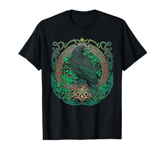 Raven St. Patrick's Day Viking Valhalla North Myths T-Shirt