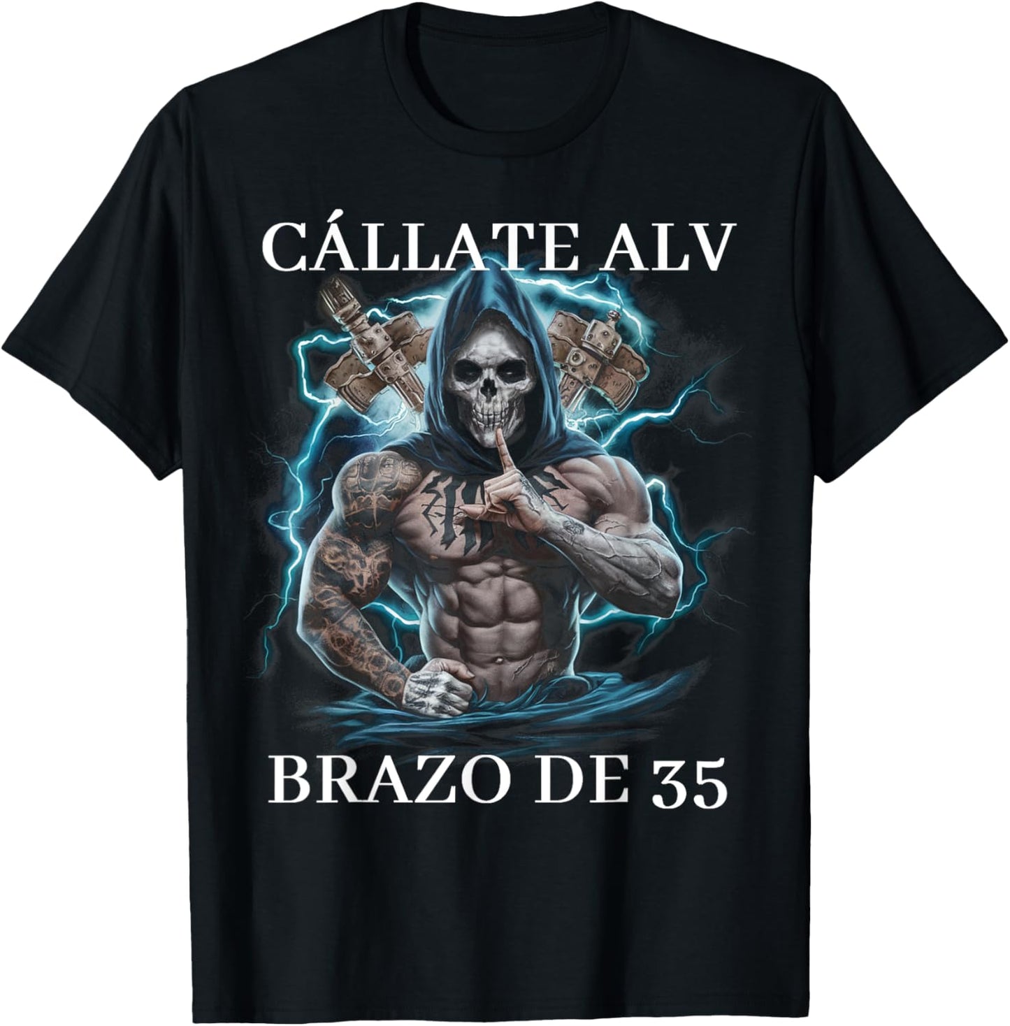 Callate ALV brazo de 35: Calacas chidas gym T-Shirt