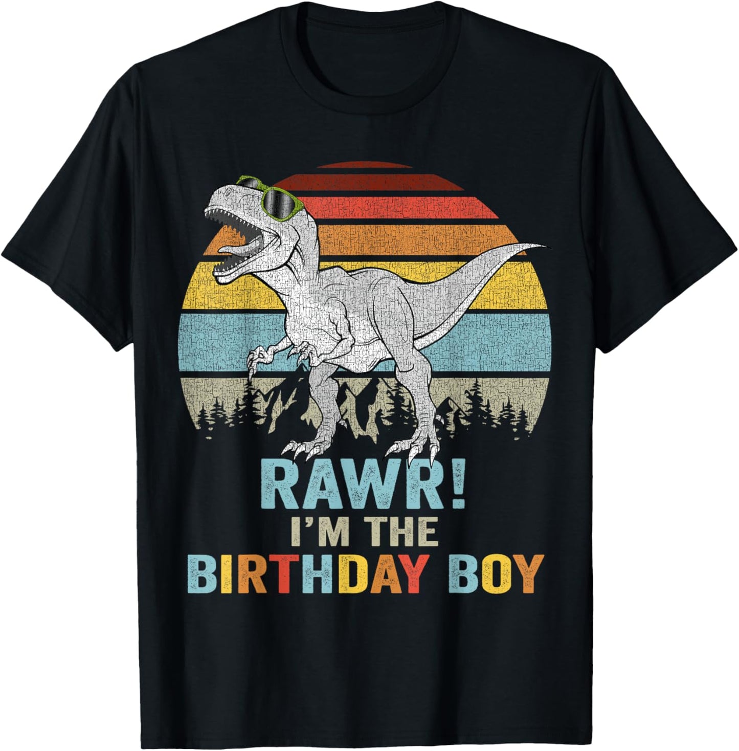 Birthdaysaurus T Rex Dino Boys Kids Family Matching Dinosaur T-Shirt