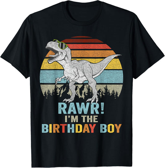 Birthdaysaurus T Rex Dino Boys Kids Family Matching Dinosaur T-Shirt
