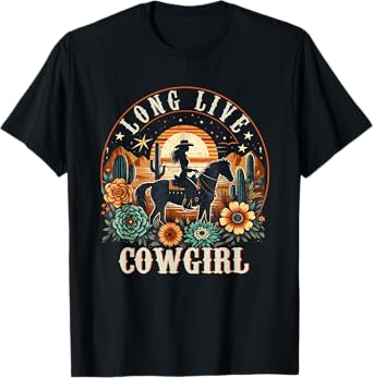 Long Live Howdy Rodeo Western Country Southern Cowgirls Funn T-Shirt