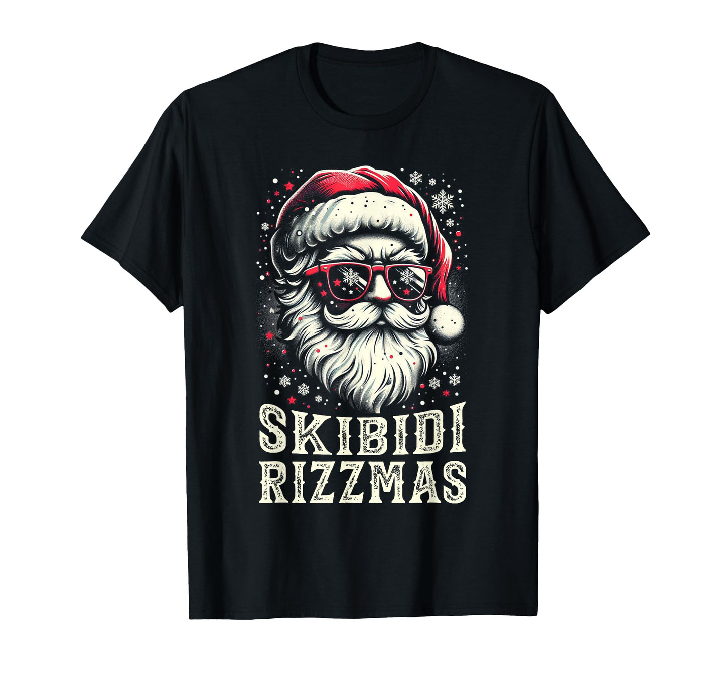 Skibidi Rizzmas Christmas Rizz Santa Claus Funny Kids Boys T-Shirt