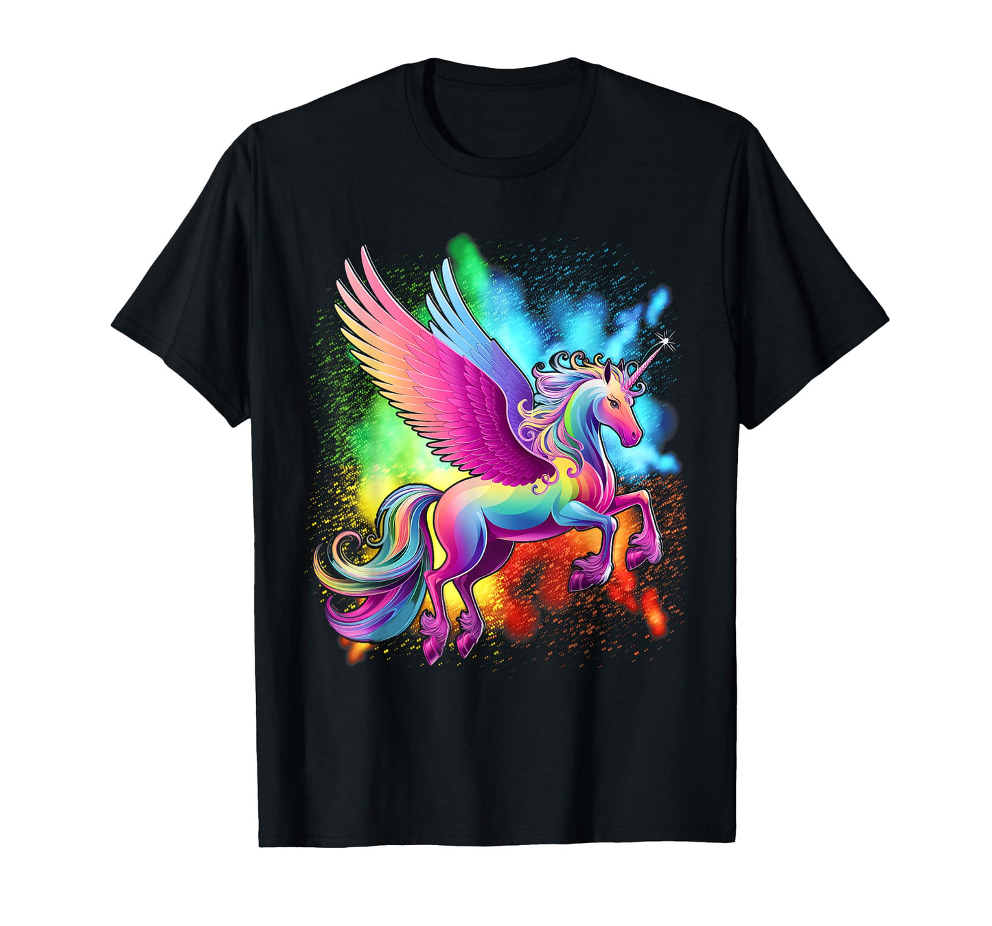 Purple Unicorn Colorful Psychedelic kawaii Trippy alt T-Shirt