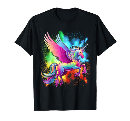 Purple Unicorn Colorful Psychedelic kawaii Trippy alt T-Shirt