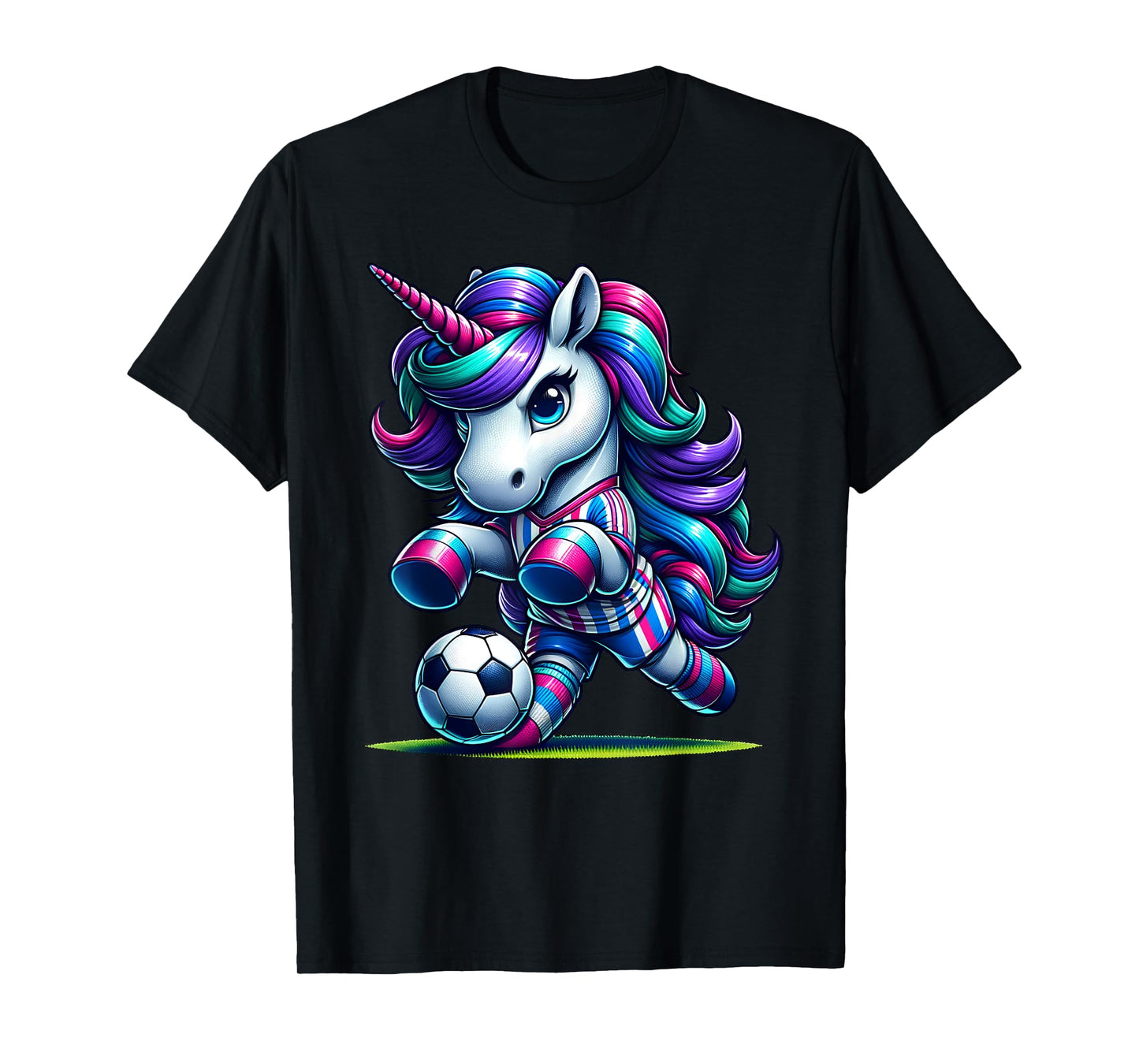 Unicorn Soccer Team Player T-Shirt