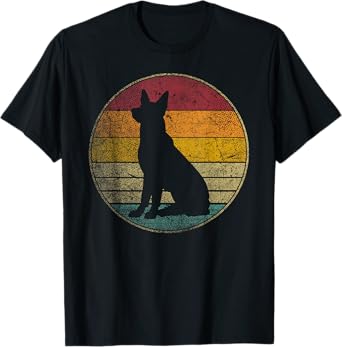 German Shepherd Dog Vintage Distressed Retro Silhouette 70s T-Shirt