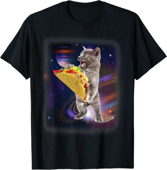 Cat Taco In Space Funny T-shirt For Cat And Taco Lovers