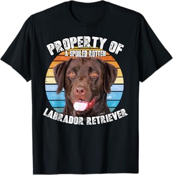 Labrador Retriever Chocolate Owner Lover Retro Vintage T-Shirt