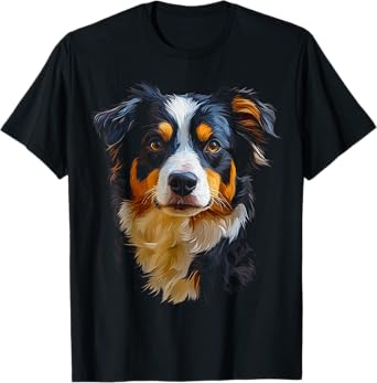 Australian Shepherd Dog Pet Artwork Australian Shepherd T-Shirt for Men Women Kids