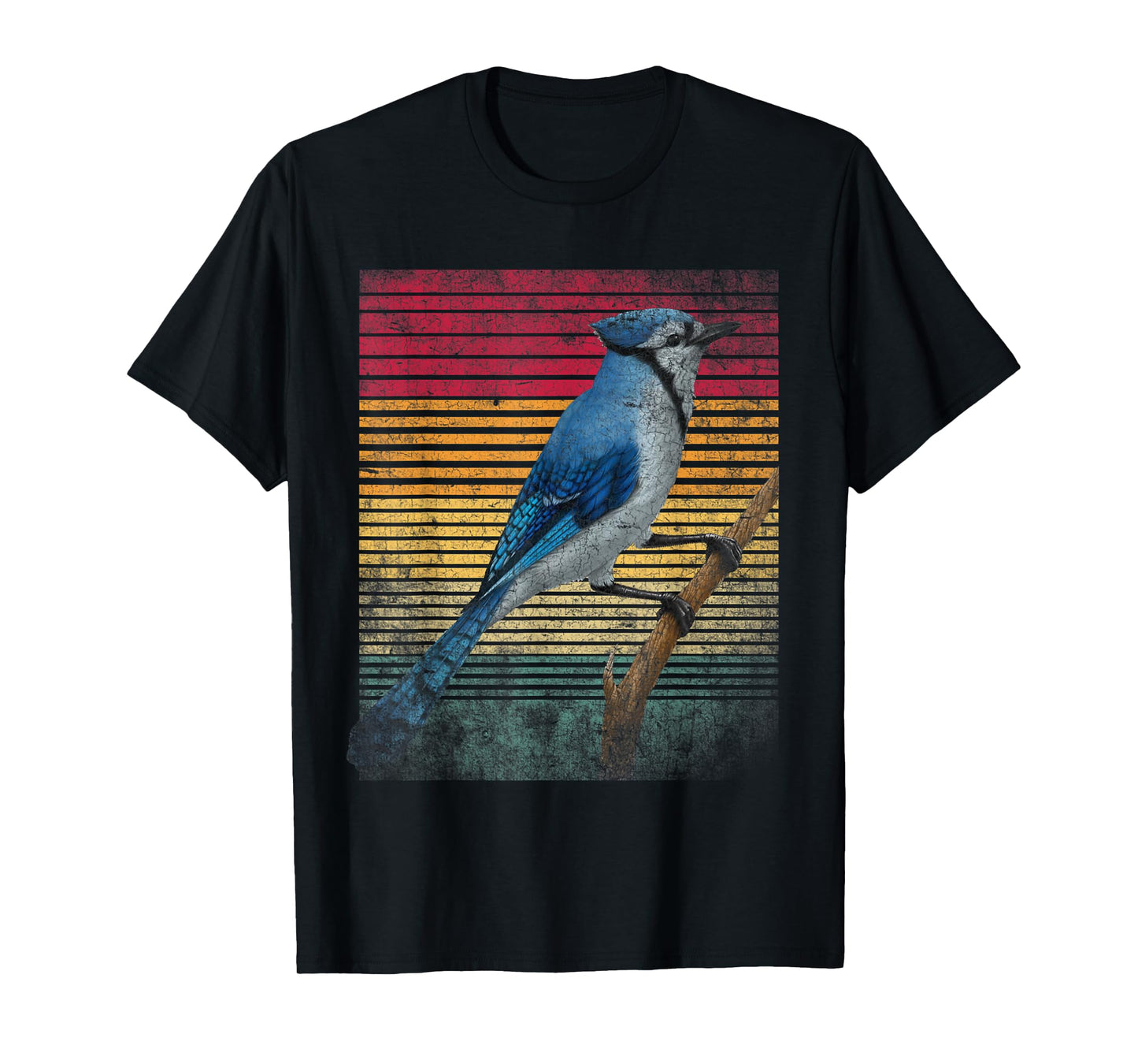 Vintage Retro Blue Jay Bird T-Shirt