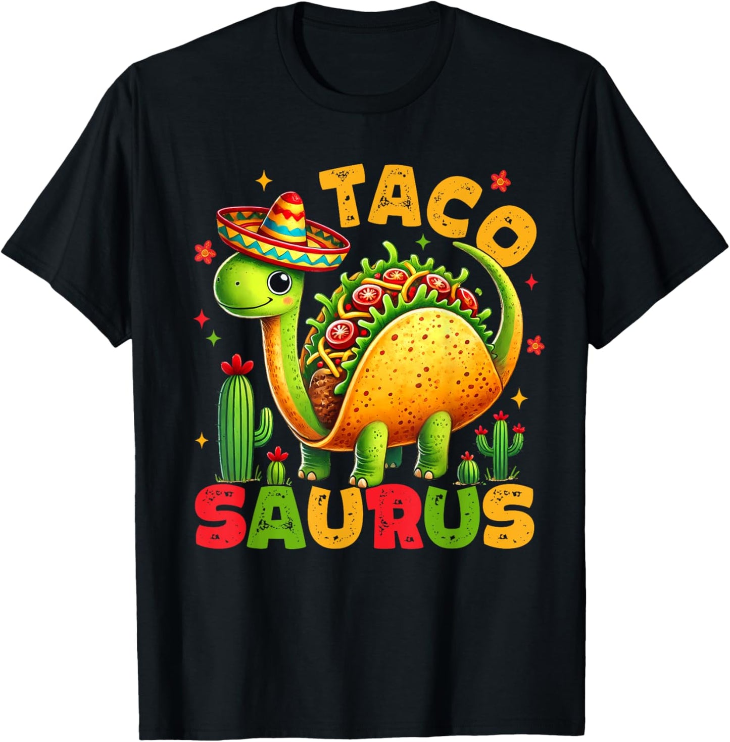 Tacosaurus Taco Dinosaur Funny Dino Cinco De Mayo Mexican T-Shirt