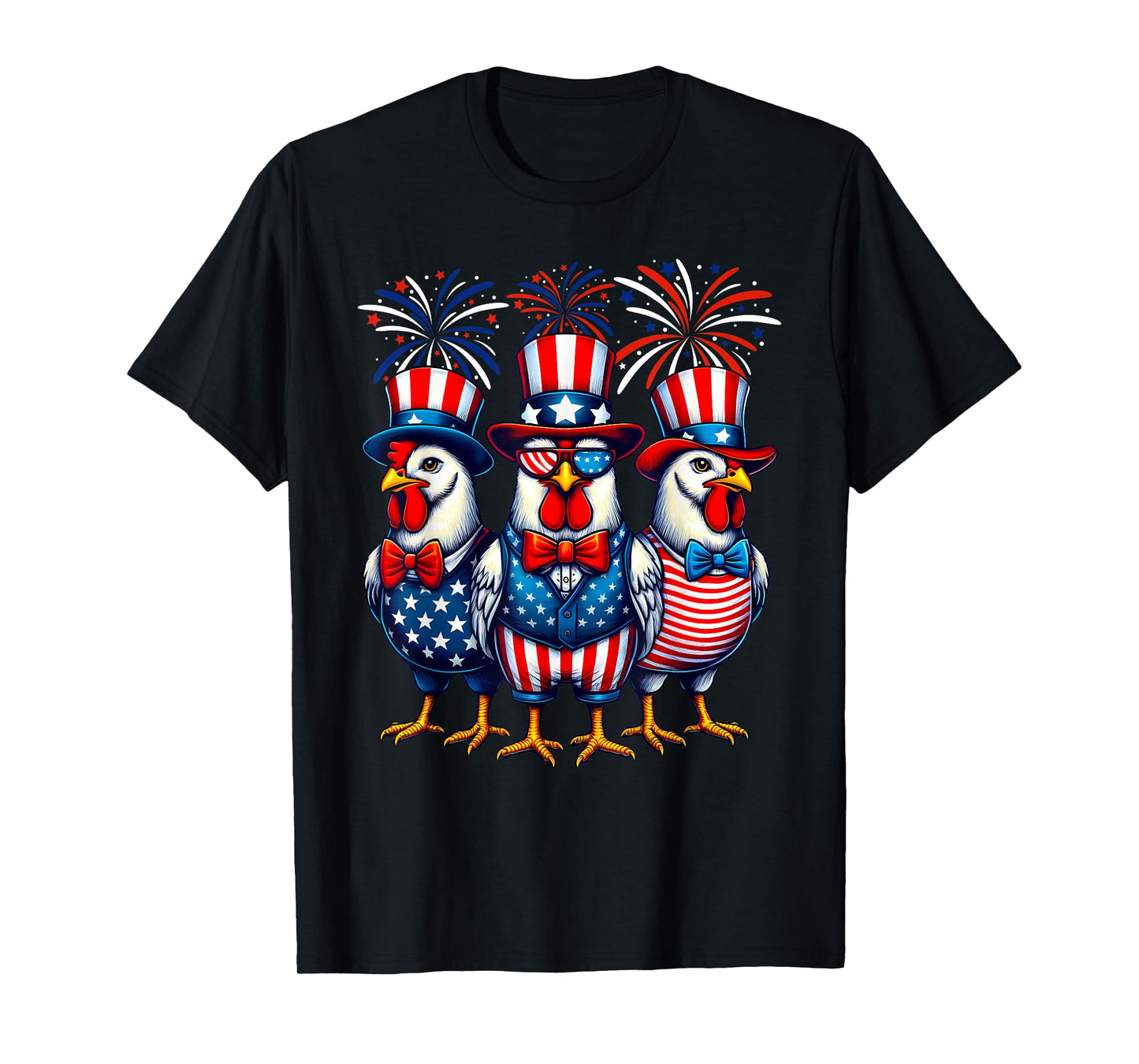 Patriotic Chicken USA Flag Chicken Lover 4th of July T-Shirt