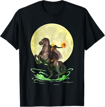Full Moon Wicked Headless Horseman Halloween T-Shirt