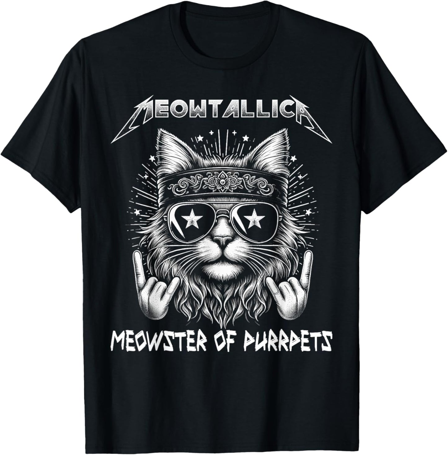 Meowtallica Meowster Of Purrpets - Funny Cat T-Shirt