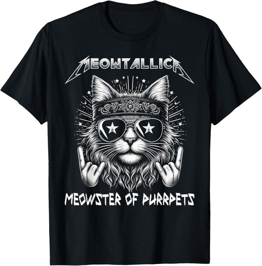 Meowtallica Meowster Of Purrpets - Funny Cat T-Shirt