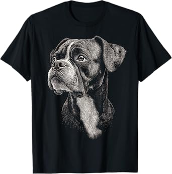Boxer Dog Motif Pet Art Boxer T-Shirt