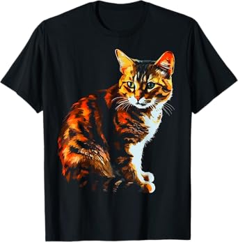 Cat Art - Pet Cat Motif Animal Cat T-Shirt for Men Women Kids