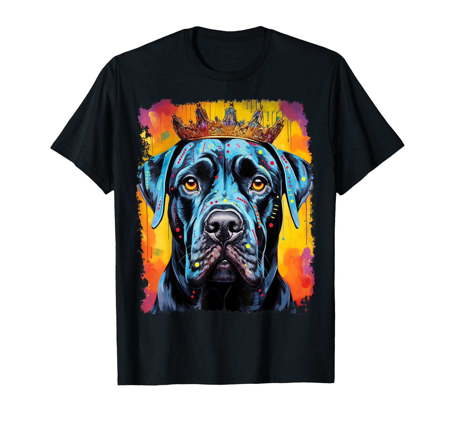 Pop Art Dog Cane Corso King Queen T-Shirt
