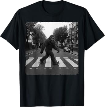 Bigfoot Crossing Road Funny Gifts For Men Women Boy Girl Kid T-Shirt