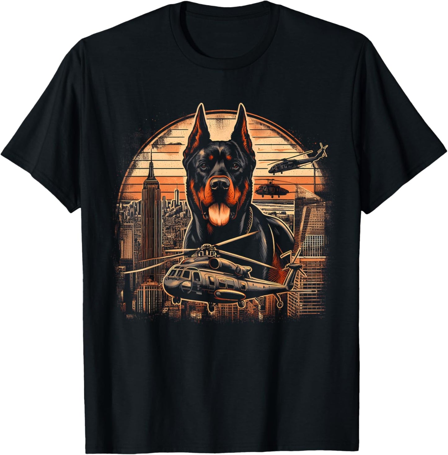 Retro New York City Doberman Pinscher Dog T-Shirt